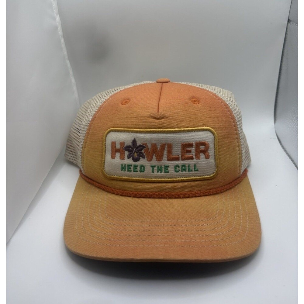 Howler Brothers "Heed The Call" Snapback Mesh Hat - Orange & Tan